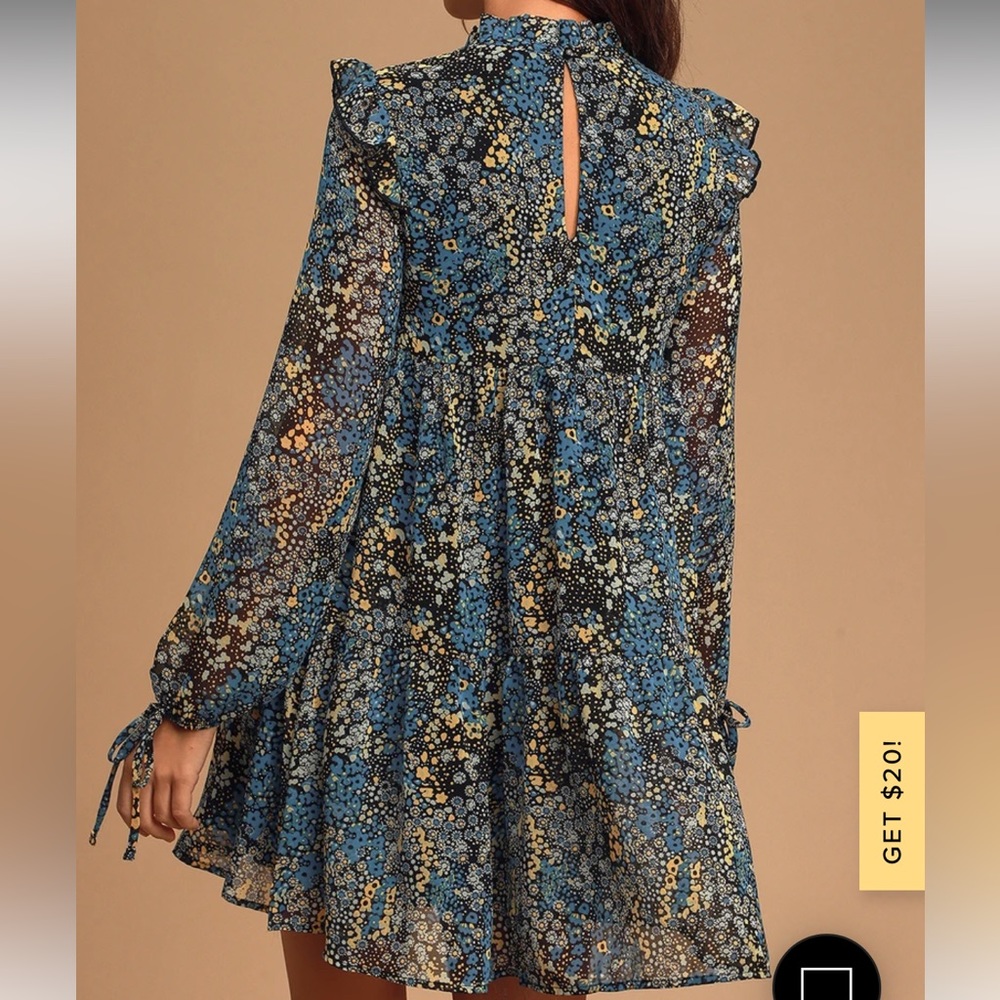 Lulu’s Multi Floral Print Babydoll Dress - Picture 4 of 10